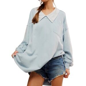 Free People MADELINE Oversized Long Sleeve Sweatshirt